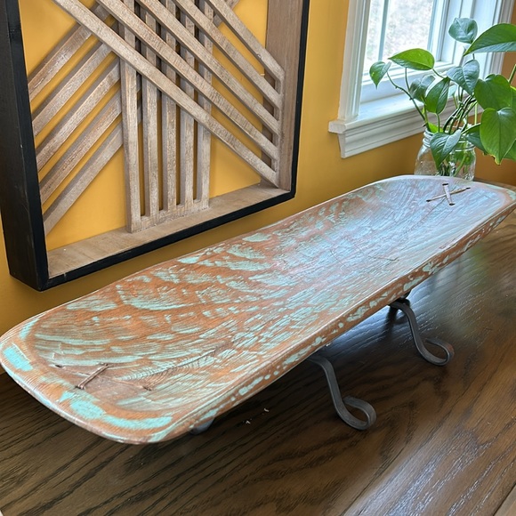 Custom made by hand.  Dough bowl and stand.  Purchased at a tradesman show. - Picture 2 of 8